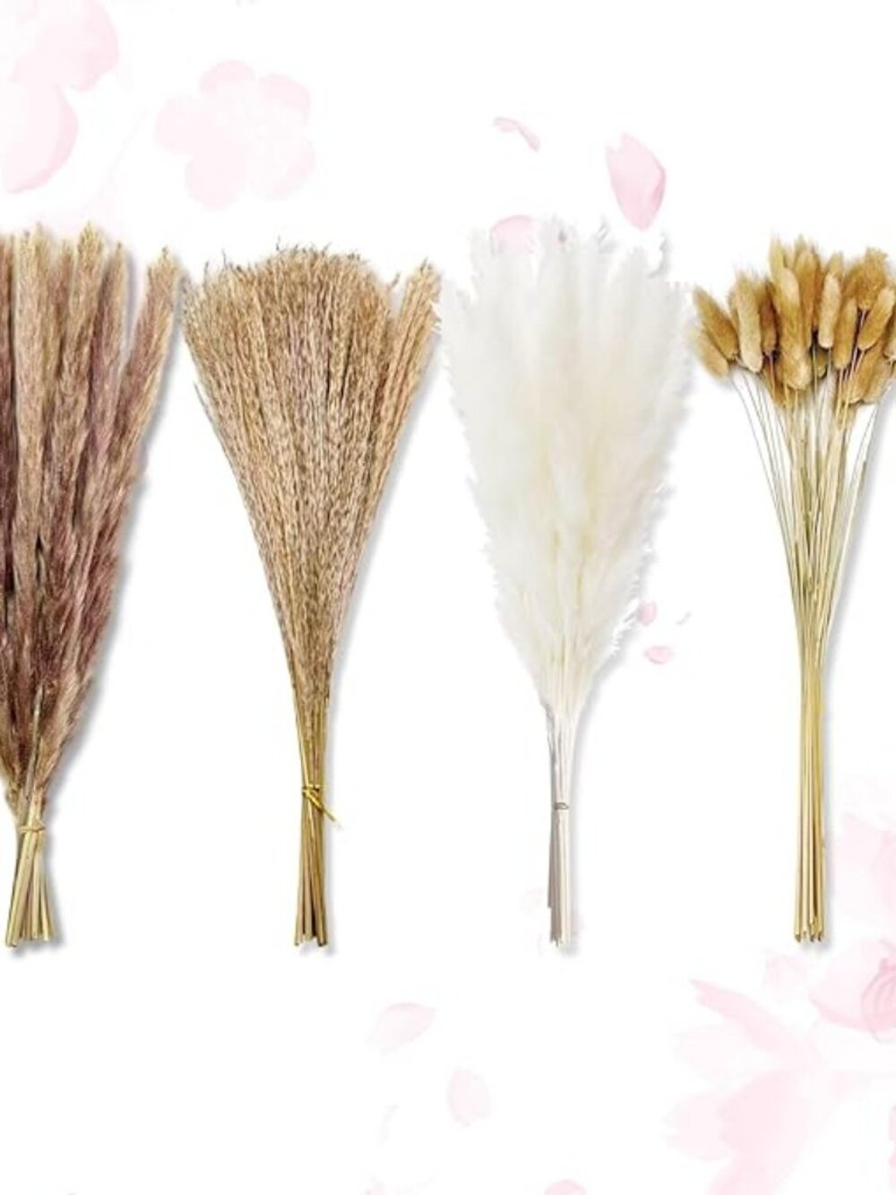 Dried Pampas Grass Bouquet 100 Stems Bunny Tails Boho Home Wedding Decor